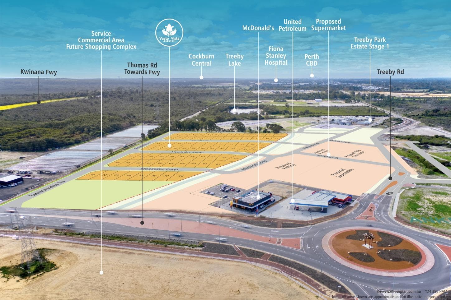 Aerial view of the estate